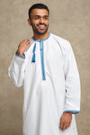 Khaleeji Style Pure White Thobe & Jubbah