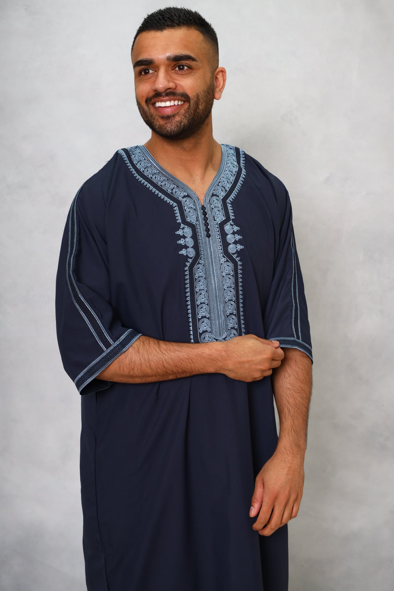 Moroccan Navy Blue Djellaba Thobe