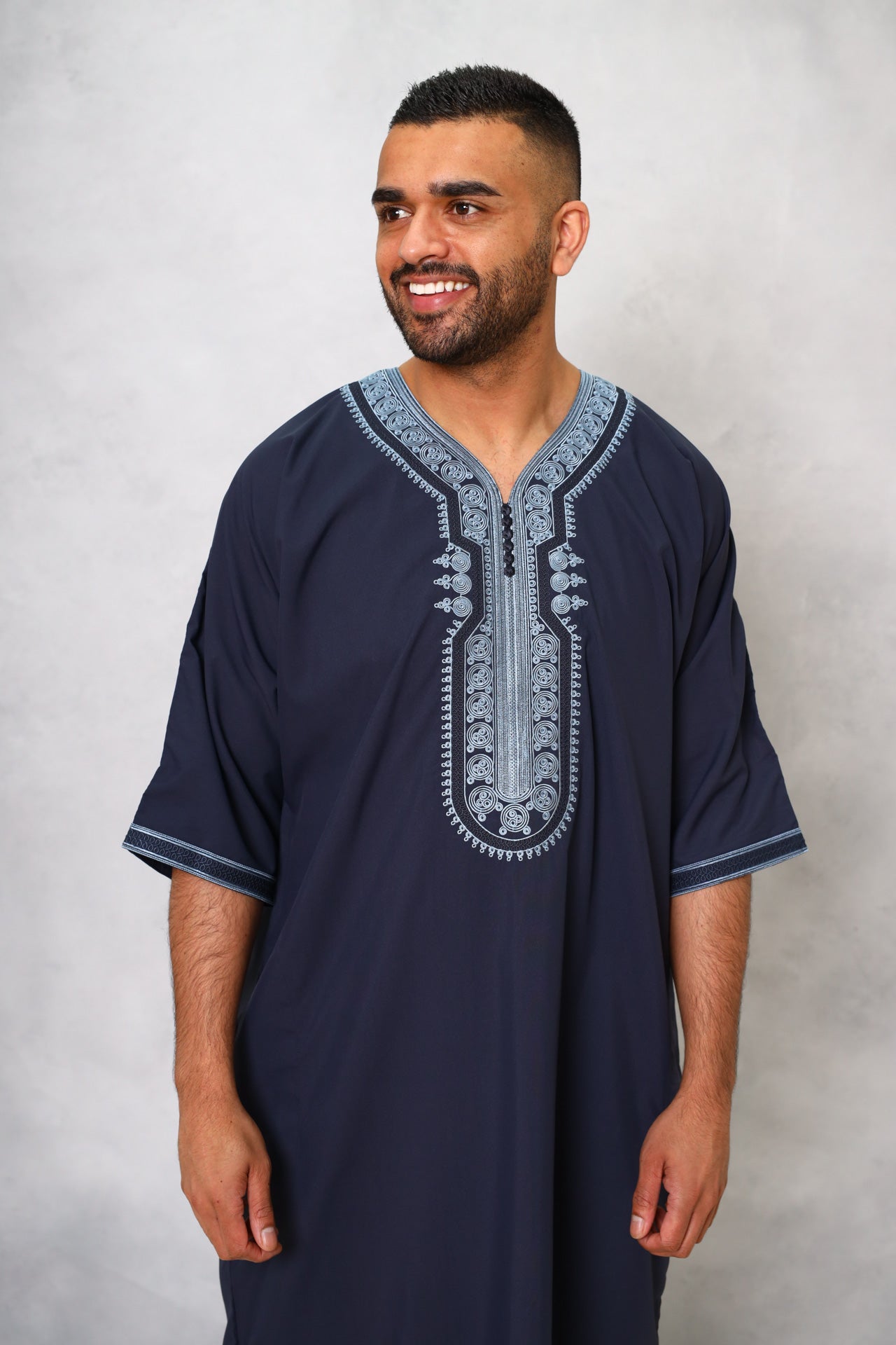 Moroccan Navy Blue Djellaba Thobe