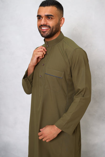 Classic Military Green Thobe & Jubbah