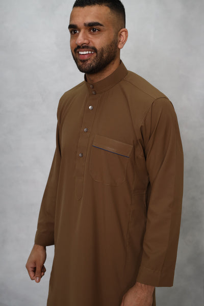 Saudi Classic Cinnamon Brown Thobe & Jubbah