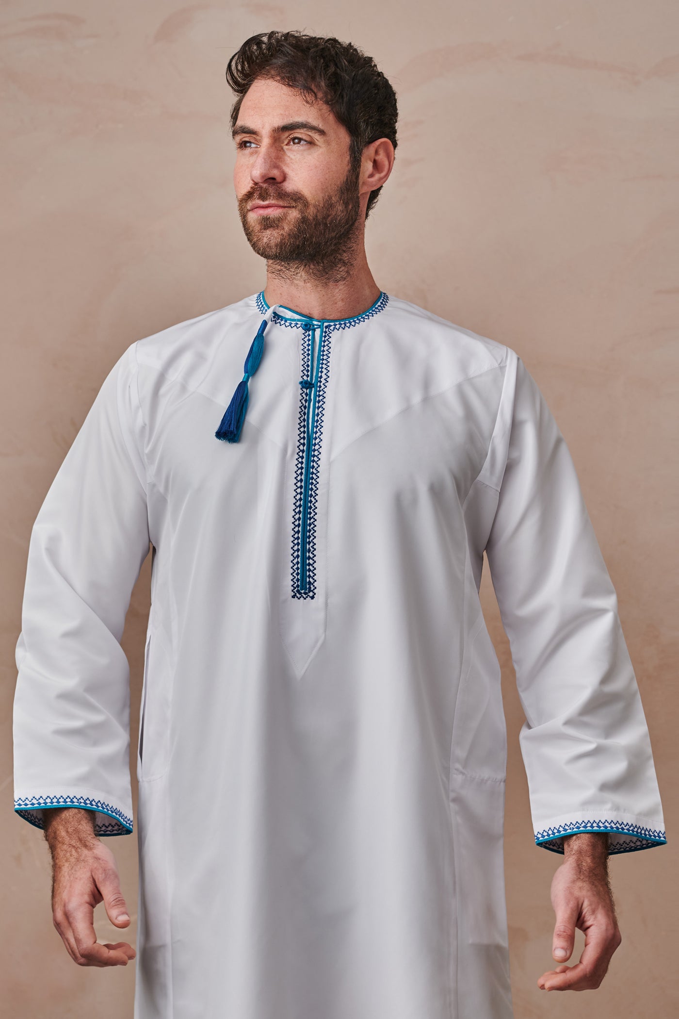 Khaleeji Style Pure White Thobe & Jubbah