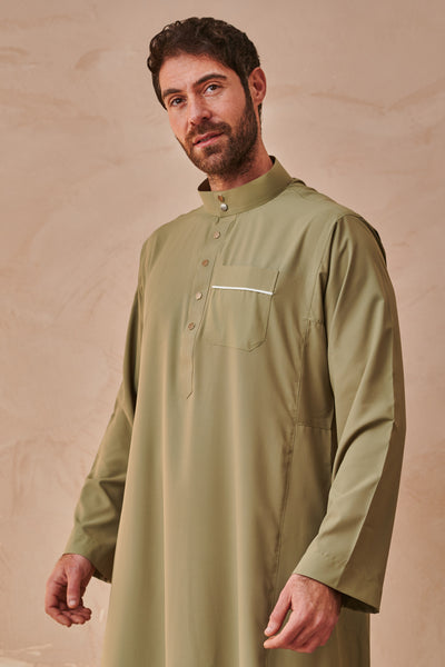 Classic Olive Green Thobe & Jubbah