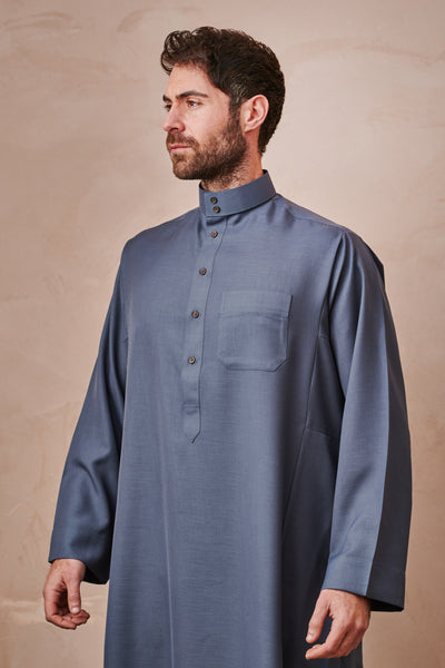 Saudi Premium French Blue Thobe & Jubbah