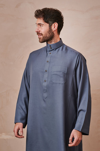 Saudi Premium French Blue Thobe & Jubbah