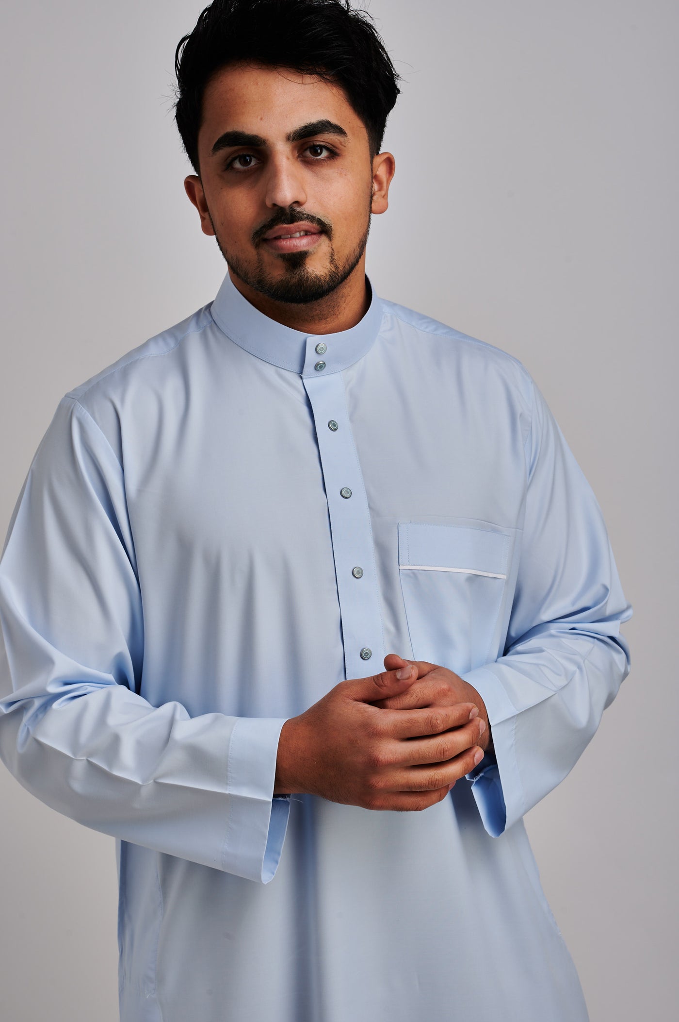 Saudi Classic Light Sky Blue Thobe & Jubbah