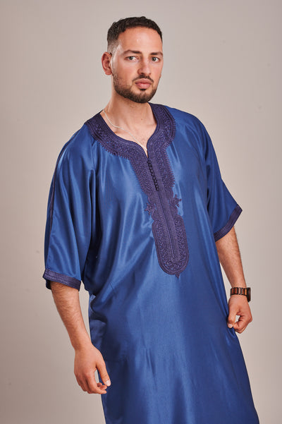 Moroccan Navy Blue Gandoura Thobe