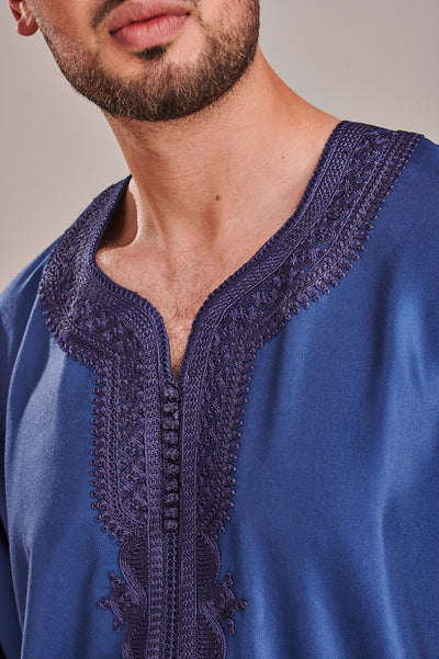 Moroccan Navy Blue Gandoura Thobe