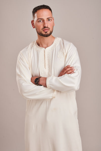 Moroccan Cream Djellaba Thobe