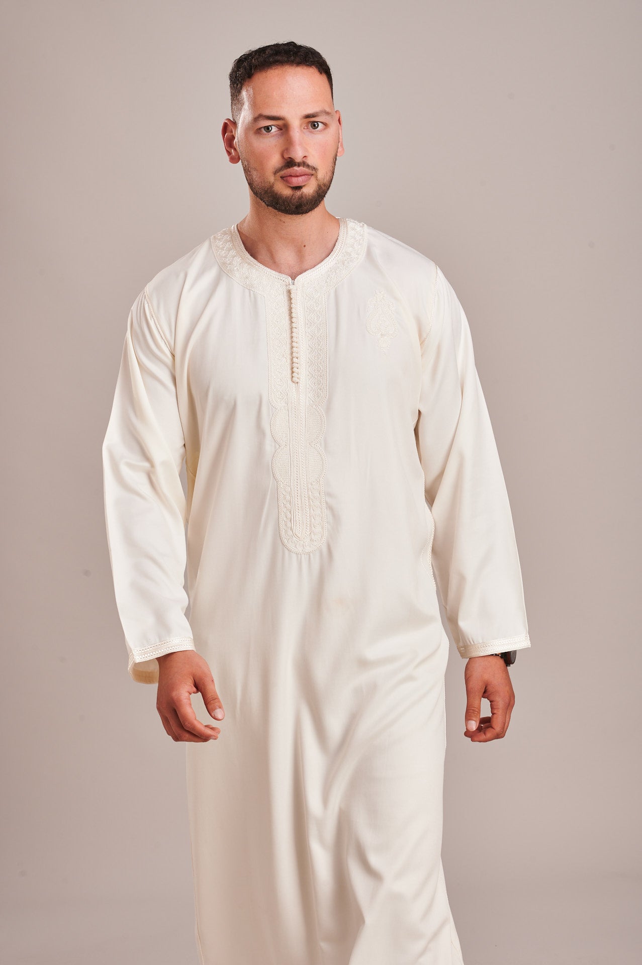 Moroccan Cream Djellaba Thobe