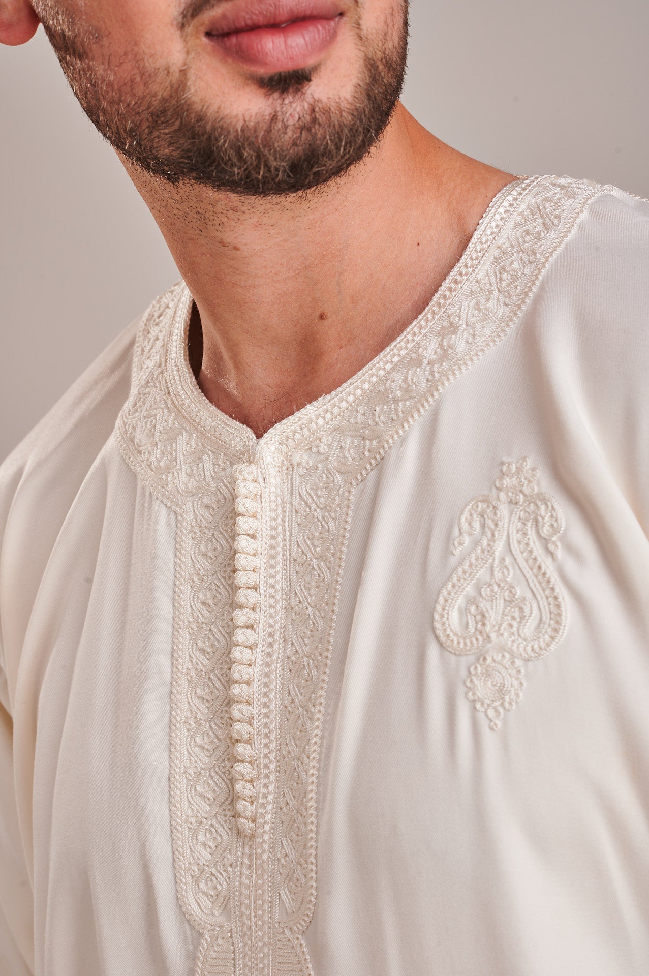 Moroccan Cream Djellaba Thobe