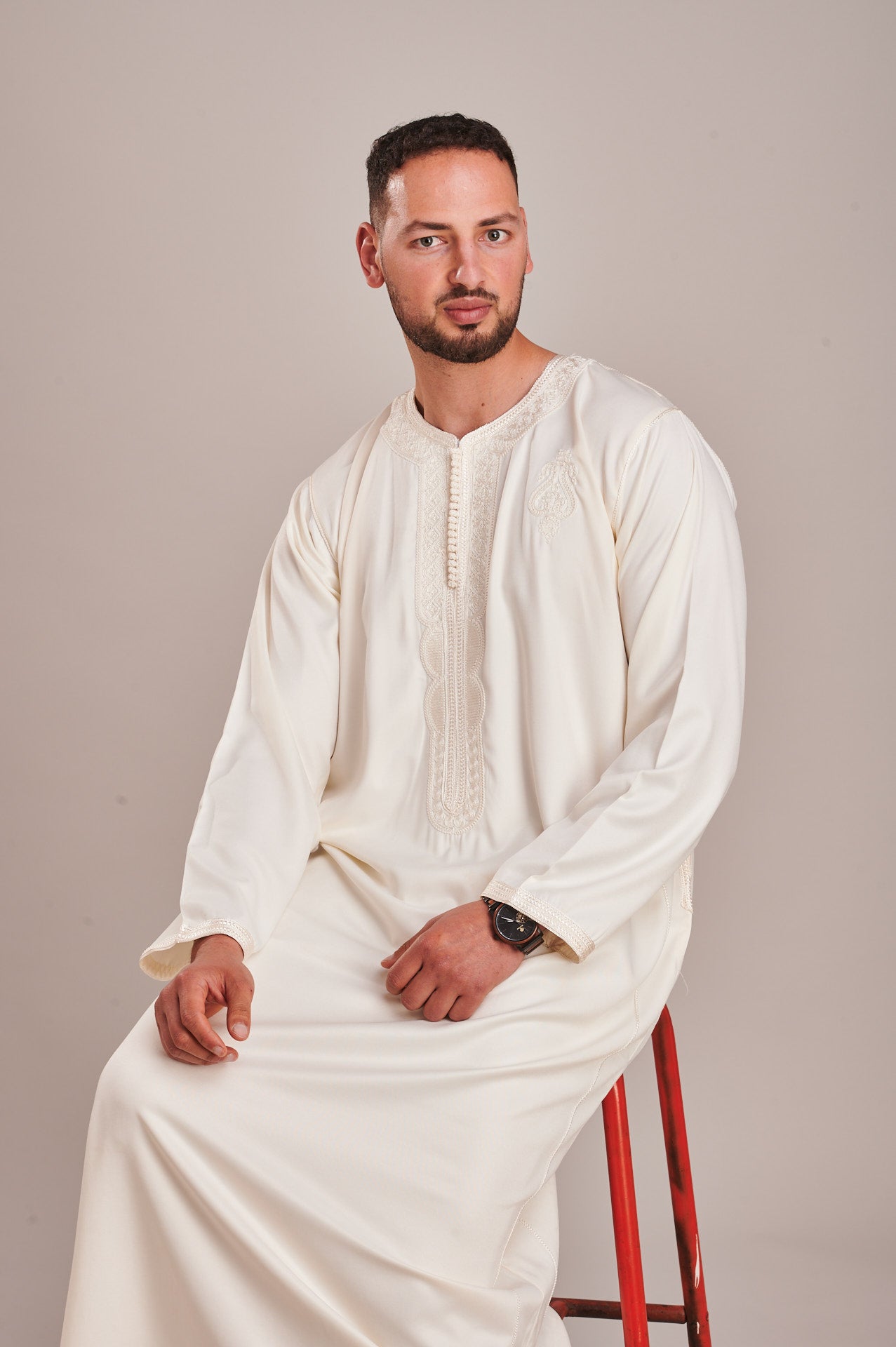 Moroccan Cream Djellaba Thobe