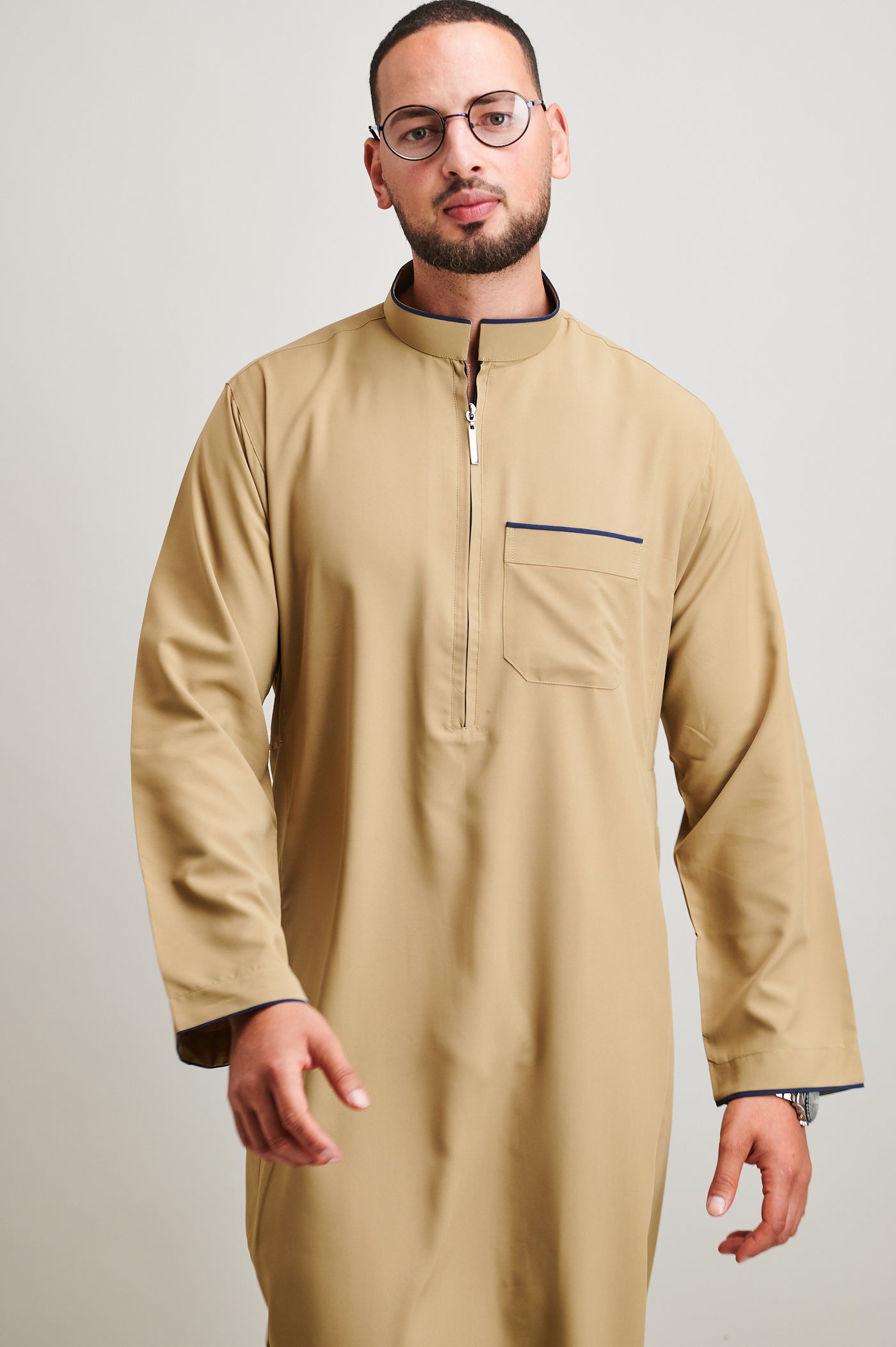 Saudi Classic Camel Zip Thobe & Jubbah