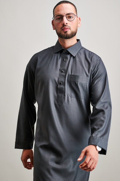 Classic Charcoal Thobe & Jubbah