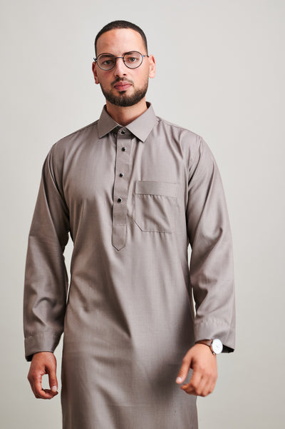 Saudi Classic Beige Thobe & Jubbah