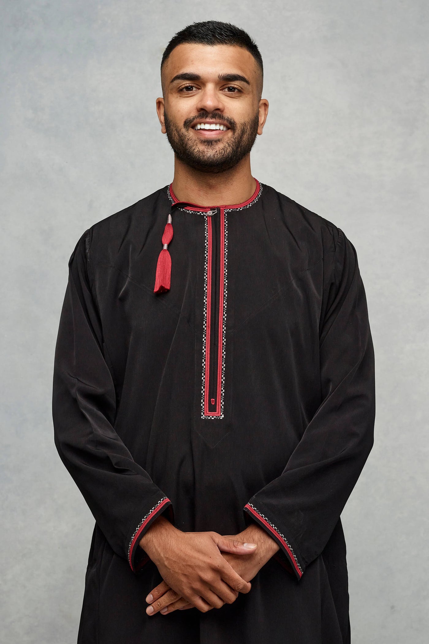 Omani Dishdasha Ink Black Thobe & Jubbah