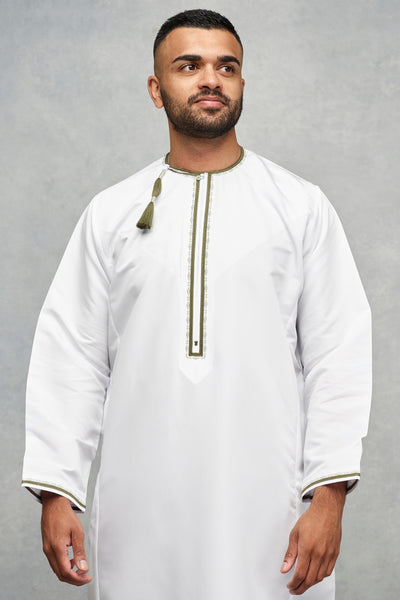 Omani Dishdasha White Thobe & Jubbah